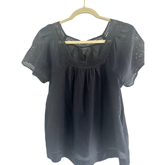 J Crew black blouse size 4 great condition - Picture 1 of 2